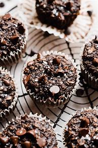 Image result for Healthy Banana Oat Muffins Chocolate Topping