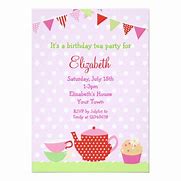 Image result for Tea Party Birthday Invitations