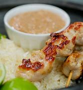 Image result for Chicken Skewers with Peanut Sauce