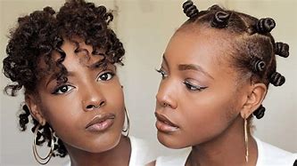 Image result for Bantu Knots with Braid Bangs