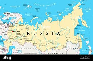 Image result for Map of Russia and Bordering Countries