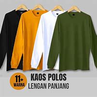 Image result for Baju Polos Navy Lengan Panjang