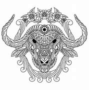 Image result for Buffalo Head Line Art