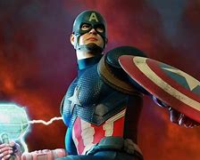 Image result for Capitao America Segurando Mjolnir