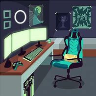 Image result for Tumblr Gamer Room Cartoon PS2