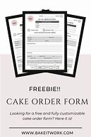 Image result for Cake Order Form Design