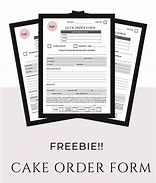 Image result for Cake Order Form Design