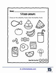 Image result for Three Food Groups Worksheets