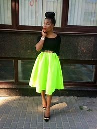 Image result for Neon Dress in Black Coor People