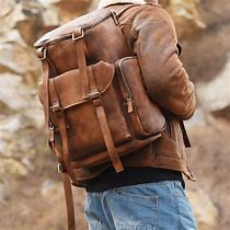 Image result for Leather Travel Backpack