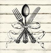 Image result for Black and White Checked Cutlery