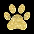 Image result for Gold Paw Print No Background