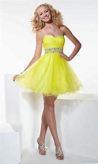 Image result for Yellow Prom Dressed