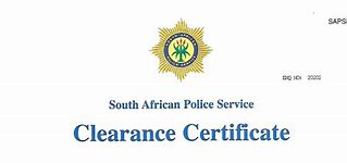 Image result for South African Police Clearance