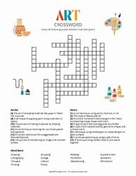 Image result for Printable Art Crossword Puzzles