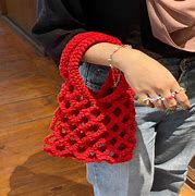 Image result for Tas Rajut Double Crochet