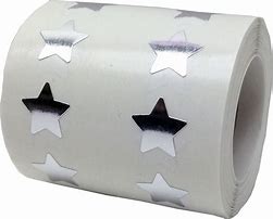 Image result for Silver Shine Star Stickers