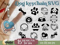 Image result for Dogs Keychains SVG