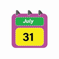 Image result for July 31 Calendar