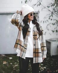 Image result for Plaid Shacket Outfits