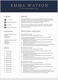 Image result for Professional Resume Templates Free Printable