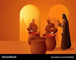 Image result for Water into Wine Jesus Black and White