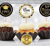 Image result for 50th Class Reunion Cupcake Toppers