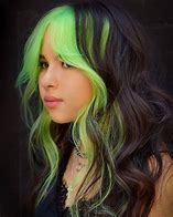 Image result for Brown and Neon Green Hair