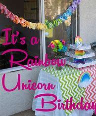 Image result for Rainbow Unicorn Birthday Party