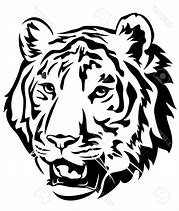 Image result for Tiger Head Line Drawing