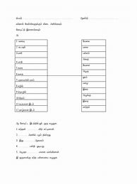 Image result for Tamil Worksheet Days and Month