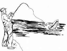 Image result for Man Fishing Drawing