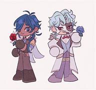 Image result for Kaeya with a Rose in His Mouth