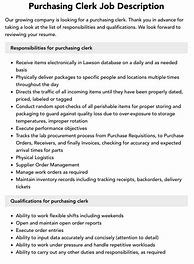 Image result for Purchasing Clerk