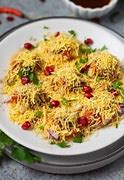 Image result for Jain Sev Puri with Tomato Ssoup