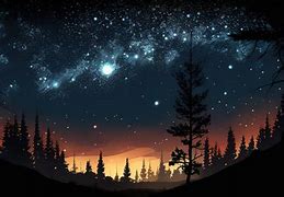 Image result for Forest Night Sky Wallpaper Dark