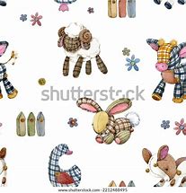 Image result for Cartoon Farm Animal Fabric