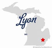 Image result for Lyon Michigan Map