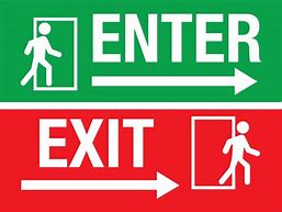 Image result for Door Entrance and Exit Signs