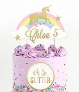 Image result for Glitter Unicorn Cake Topper