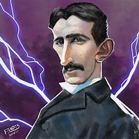 Image result for Nikola Tesla Caricatura