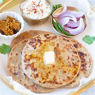 Image result for Aloo Paratha with Dahi