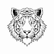 Image result for Cute Tiger Line Art