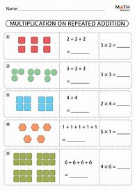 Image result for Repeated Addition Worksheets Year 3