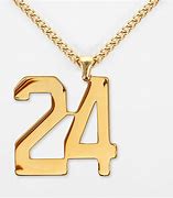 Image result for Number 24 Gold Necklace