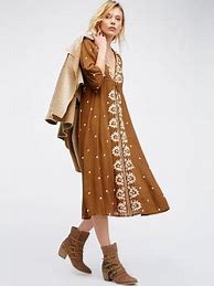 Image result for Brown Peasant Dress