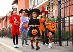 Image result for People Trick or Treating