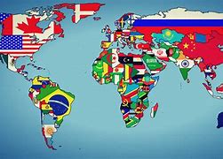 Image result for World Map with Flags 4K