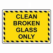 Image result for Broken Glass Bin Sign