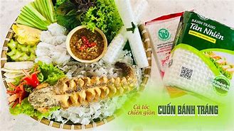 Image result for Bánh Tráng Cuốn Cá Lóc